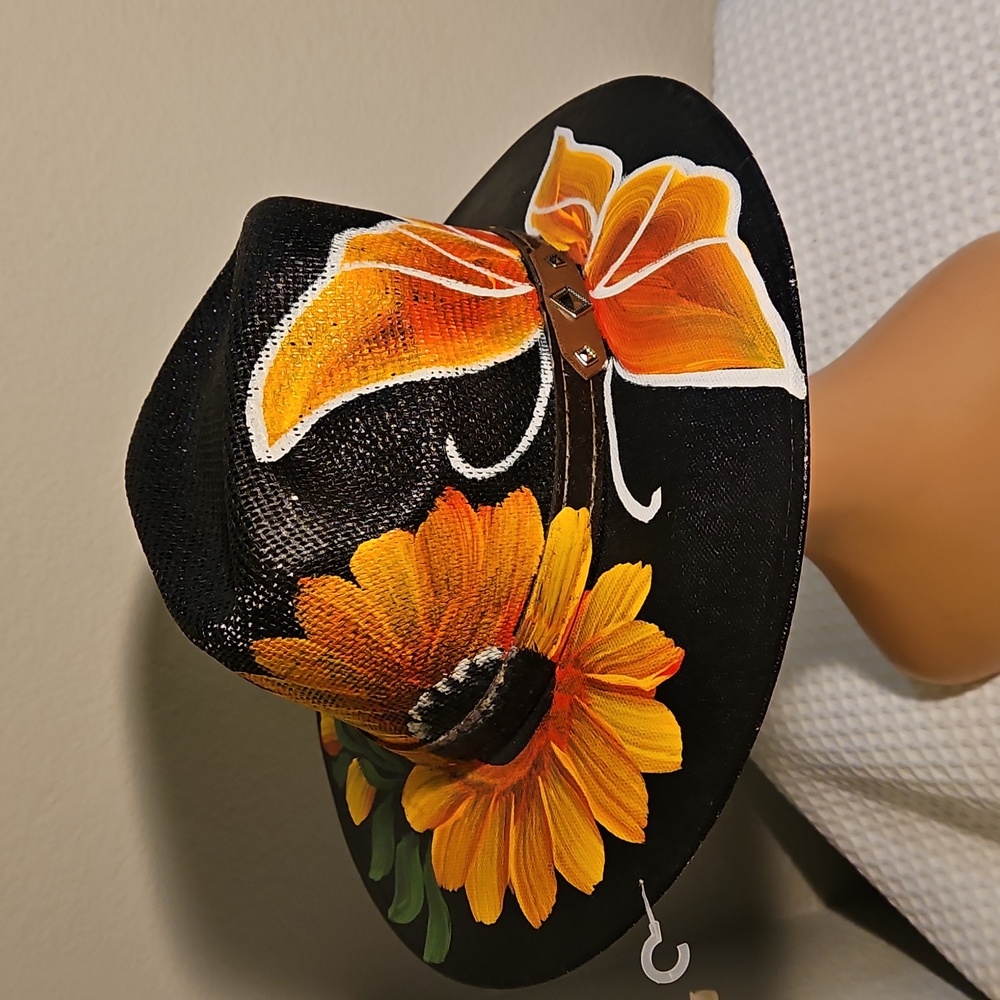 Hand-Painted Panama Hat - Picture 2 of 4